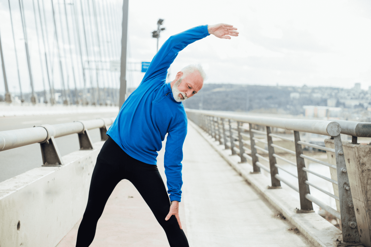 personne agée sportive huile de Calanus